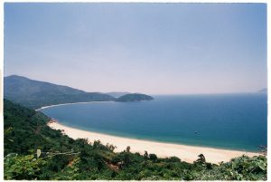 Plage de Da Nang ,vue depuis le col Haï Van