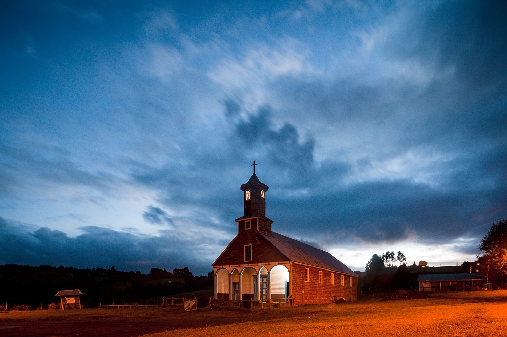 Eglise de l'ile de Chiloe au Chili