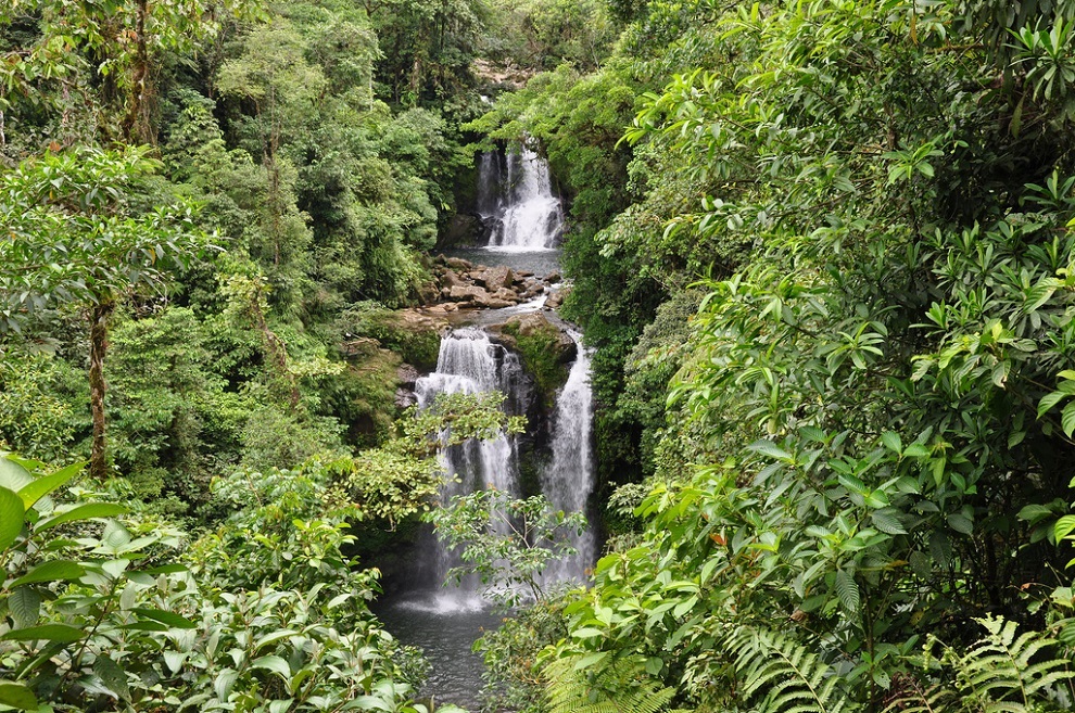 Chutes d'eau à Sarapiqui dans la région d'Heredia au Costa-Rica