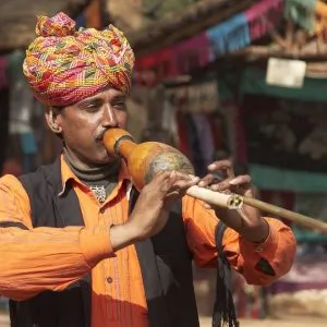 Musicien Indien au Rajasthan en Inde du nord