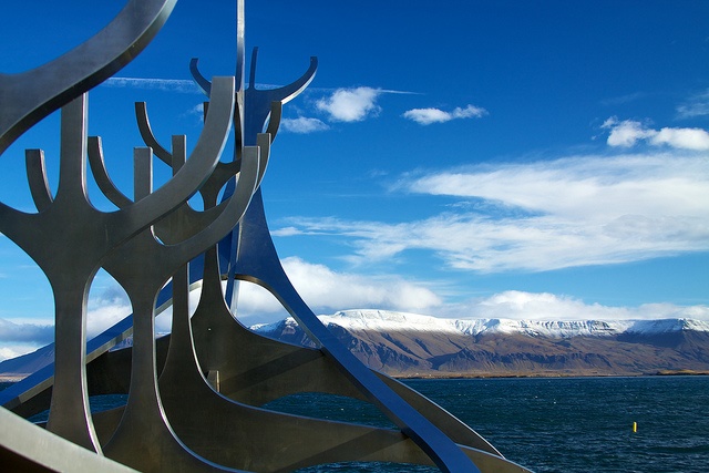 Ossature de bateau en Islande