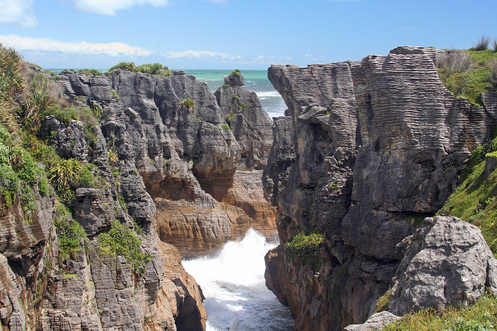 Pancake Rocks à Punakaiki en Nouvelle Zélande