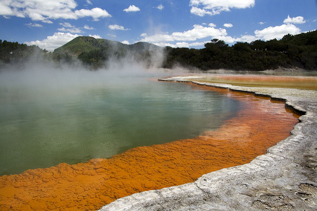 Rotorua dans l'île Nord de Nouvelle Zélande