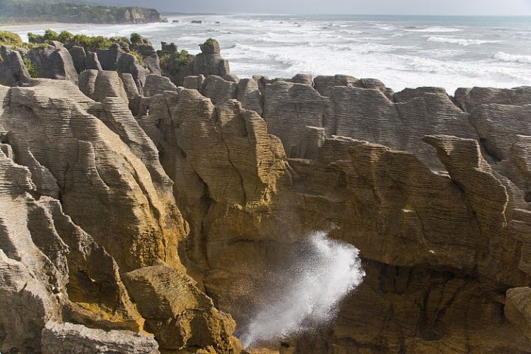 Punakaiki sur l'ile Sud de Nouvelle Zélande