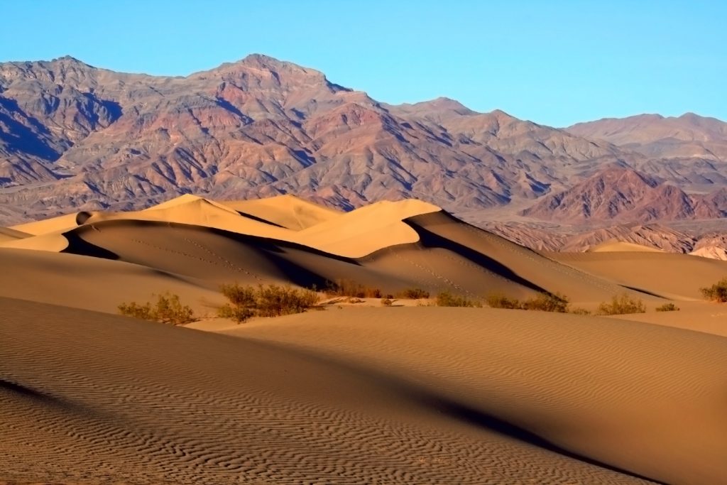 Dunes dans la Death Valley en Californie