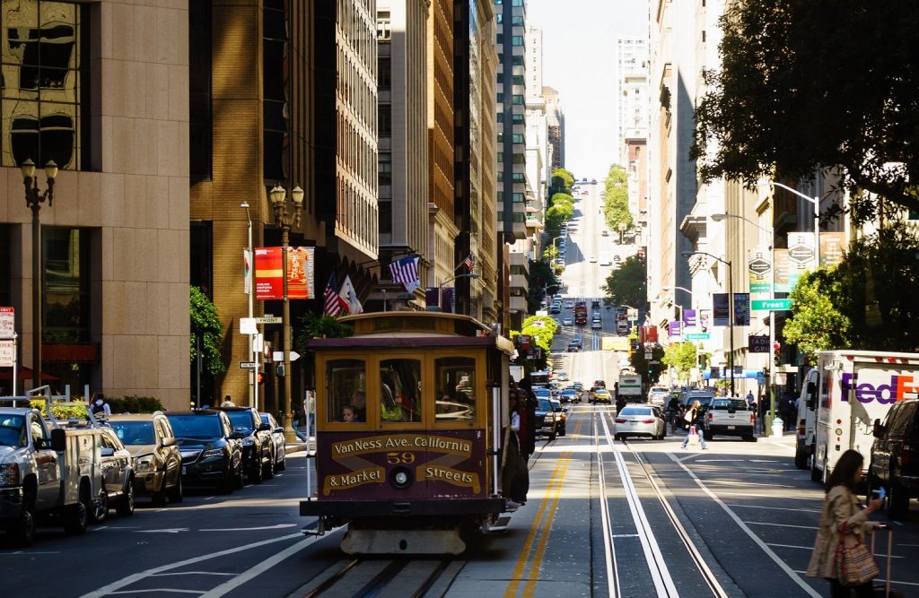 Tram à San Francisco en Californie