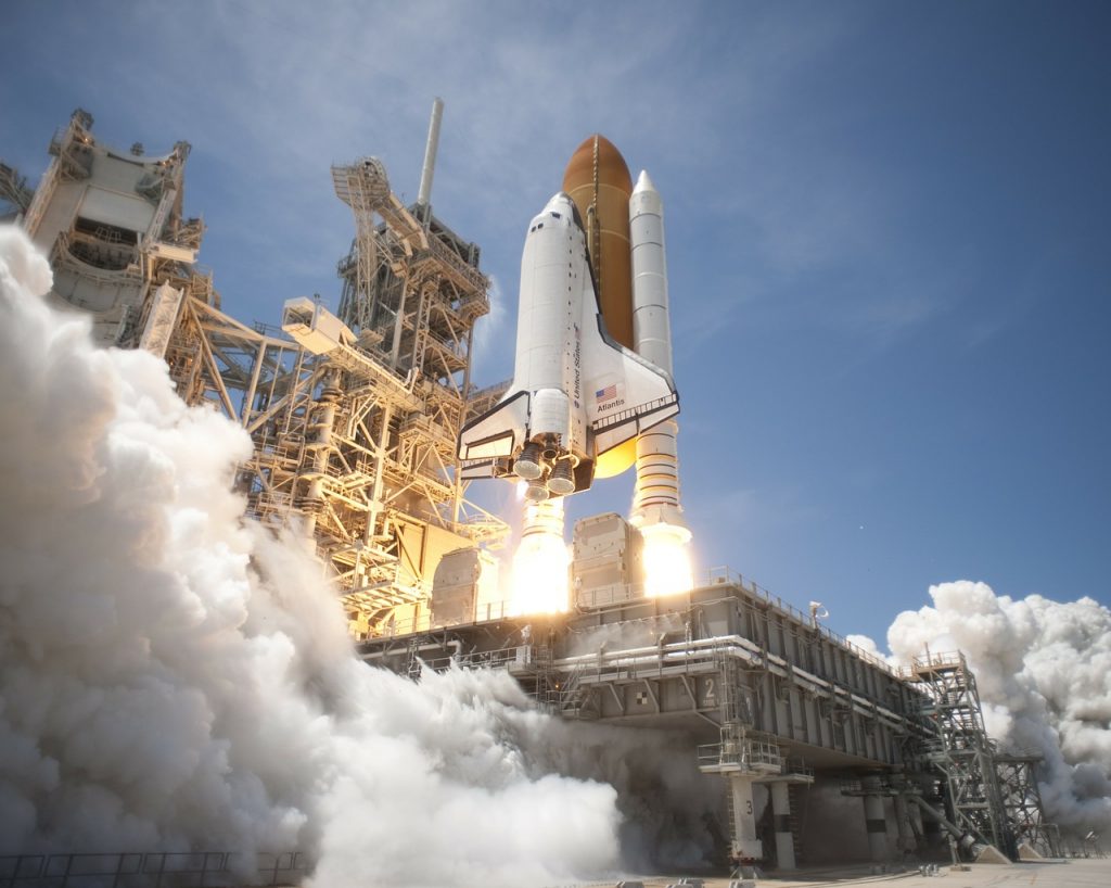 Fusée décollant, Cap Canaveral en Floride