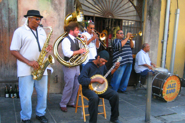 Groupe de jazz en Louisiane aux USA