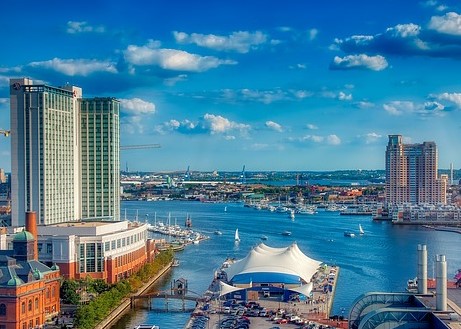 Vue sur la ville de Baltimore aux USA