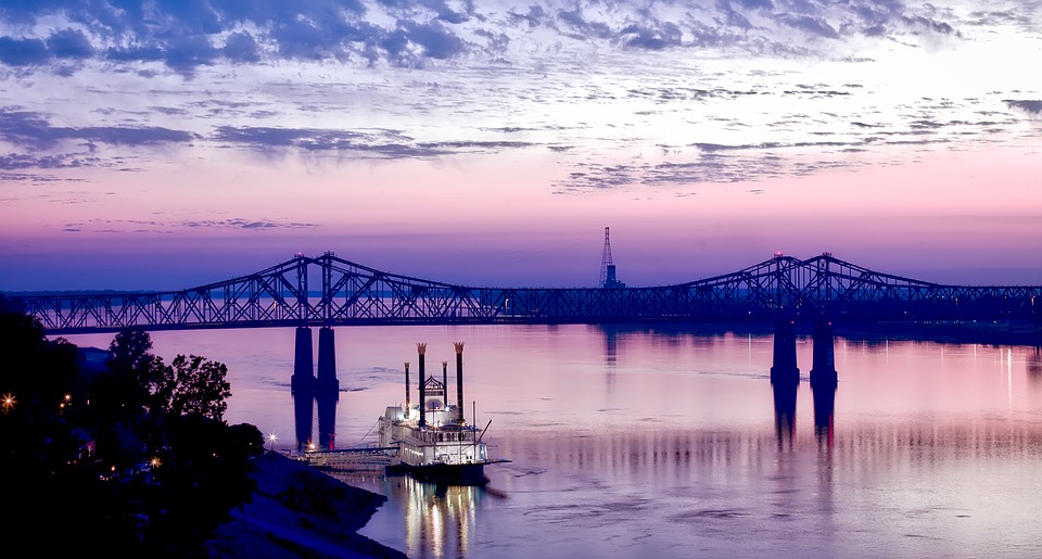 Pont à Natchez au Mississipi aux USA