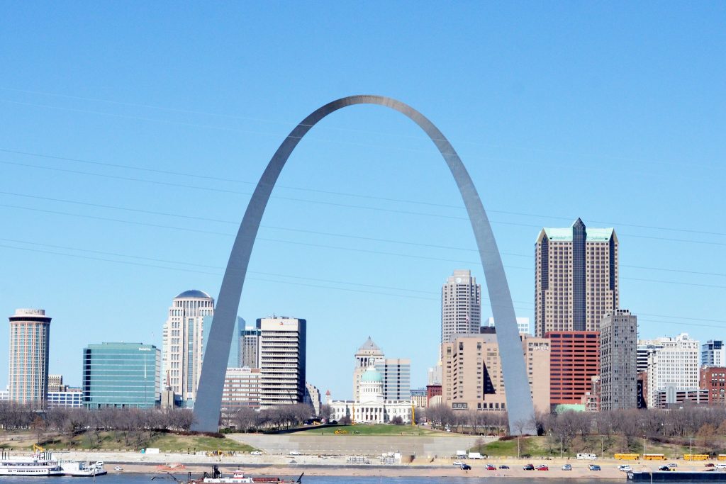Arche Gateway à Saint Louis dans le Missouri