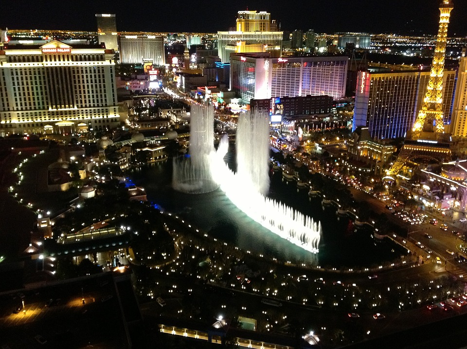 Vue de nuit sur Las Vegas