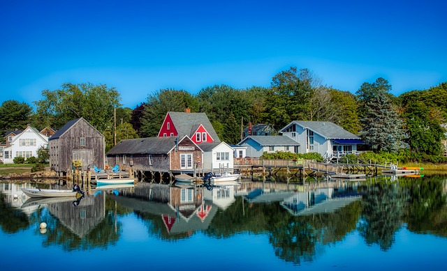 Port de Kennebunk dans le Maine, USA
