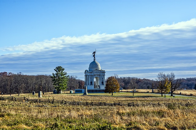 Mémorial de guerre civile sur champ de bataille Gettysburg