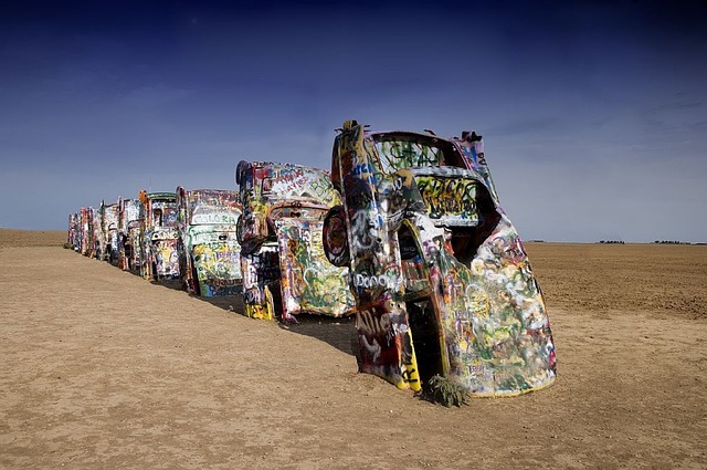 Cadillac Ranch à Amarillo au Texas