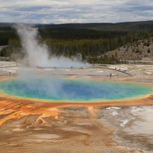 Grand prismatic spring à Yellowstone
