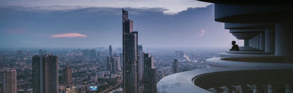 Vue du haut de la ville de Bangkok