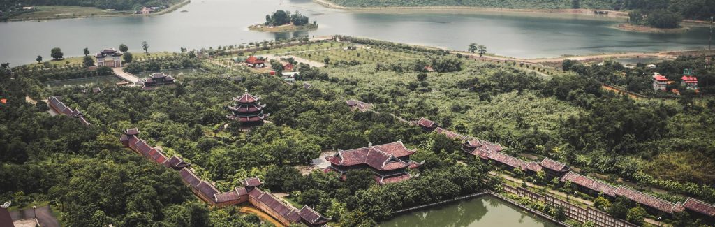 Temples de Ninh Binh vu du haut
