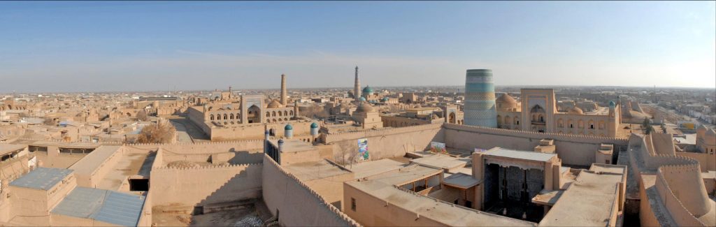 Panorama de la ville de Khiva en Ouzbékitan