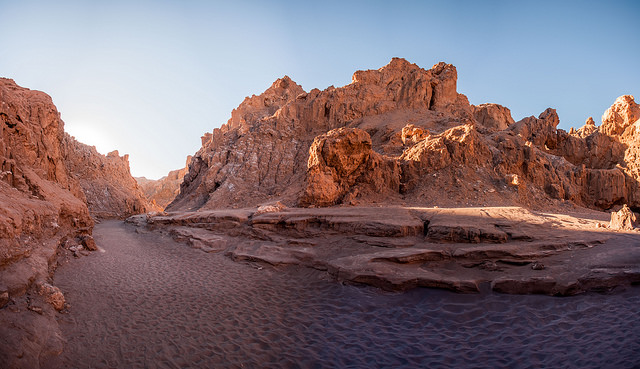 Désert de la valle de la luna au Chili