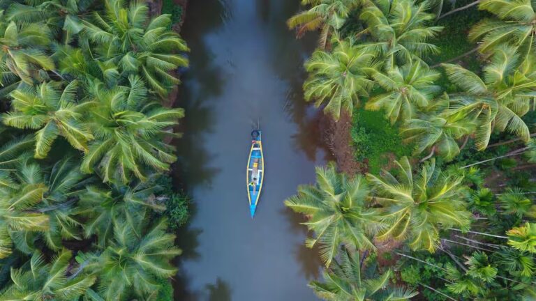 Canaux d'Alleppey, Kerala, Inde