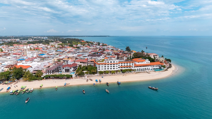 ville en bord de mer Stone Town, Zanzibar, Tanzanie