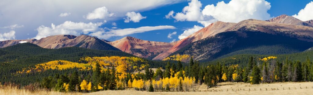 Paysage panoramique d’automne Montagnes Rocheuses du Colorado, Amérique de l'Ouest