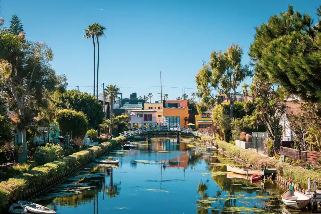 quartiers des canaux a Venice Beach, Los Angeles, Amérique de l'ouest