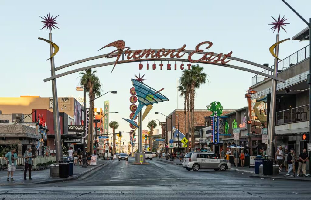Entrée de Fermont Street à las Vegas Nevada, Amérique de l'Ouest