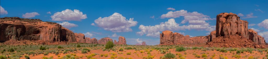 Photos panoramique de Monument Valley Road north of Kayenta, Arizona, Amérique de l'ouest.