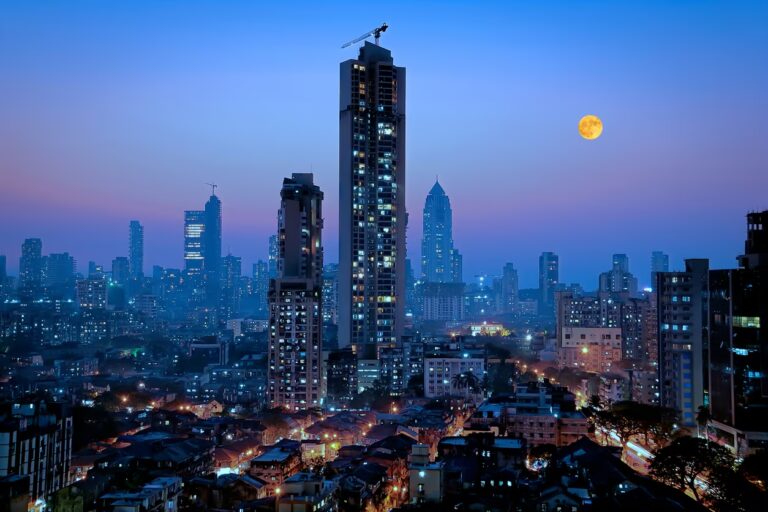 Photo de la ville de Mumbai de nuit