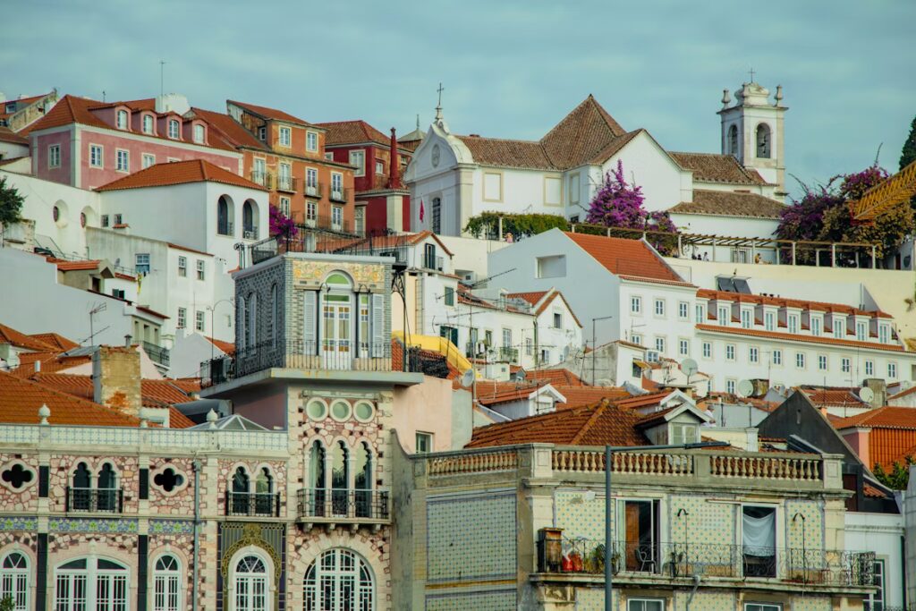 Vue sur les habitations en hauteur